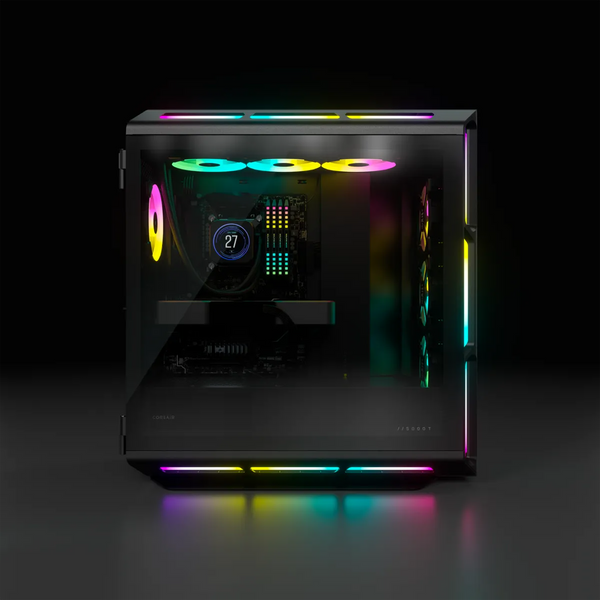 5000T RGB Black Tempered Glass Mid-Tower