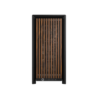 FRAME 4000D RS WOOD Modular High Airflow Mid-Tower PC Case; 4x  RS Fans; Black & Walnut.