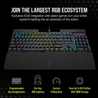 Corsair K70 RGB PRO Mechanical Gaming Keyboard - CHERRY MX SPEED Silver Keyswitches - Black