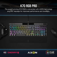 Corsair K70 RGB PRO Mechanical Gaming Keyboard - CHERRY MX SPEED Silver Keyswitches - Black