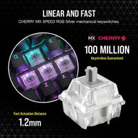 Corsair K70 RGB PRO Mechanical Gaming Keyboard - CHERRY MX SPEED Silver Keyswitches - Black
