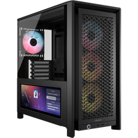 FRAME 4000D LCD RS ARGB Premium Mid-Tower PC Case; Includes 4x RS120 PWM ARGB Fans; XENEON EDGE; Black.