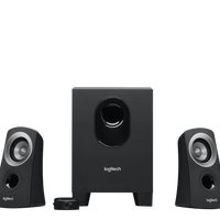 LOGITECH 2.1 SYSTEM WITH 25W RMS POWER AND COMPACT DOWN-FIRING SUBWOOFER