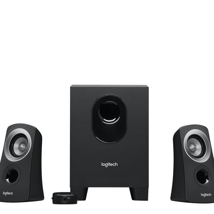 LOGITECH 2.1 SYSTEM WITH 25W RMS POWER AND COMPACT DOWN-FIRING SUBWOOFER