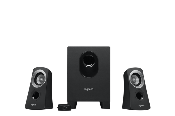 LOGITECH 2.1 SYSTEM WITH 25W RMS POWER AND COMPACT DOWN-FIRING SUBWOOFER