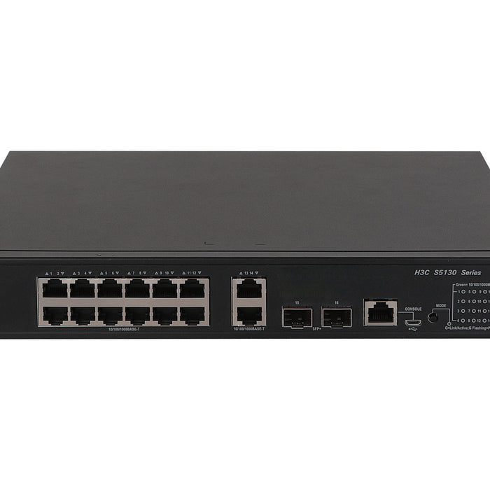 H3C S5130S-16S-PWR-EI L2 ETHERNET SWITCH WITH 12*10/100/1000BASE-T POE+ PORTS