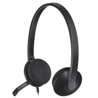 LOGITECH H340 USB HEADSET WITH NOISE CANCELLING MIC - BLACK