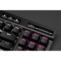 Corsair K70 RGB TKL Optical-Mechanical Gaming Keyboard; Backlit RGB LED; CORSAIR OPX Keyswitches; Black Corsair