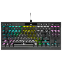 Corsair K70 RGB TKL Optical-Mechanical Gaming Keyboard; Backlit RGB LED; CORSAIR OPX Keyswitches; Black Corsair