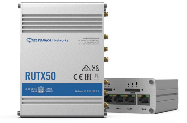 Teltonika Industrial 5G Router, Dual SIM | RUTX50-TTK-RUTX50