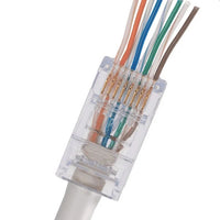 PROSKIT CAT6 SHIELDED EZCON PASSTHROUGH CONNECTOR (100 PIECES) - NET-CAT6-SH-CON