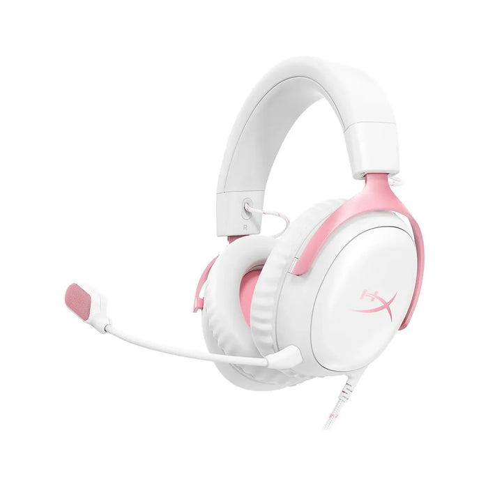 HP HyperX Cloud III Wired Gaming Headset White & Pink HP