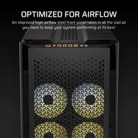 iCUE LINK 9000D AIRFLOW Tempered Glass Super-Tower; Supports  18x 120mm fans - Black