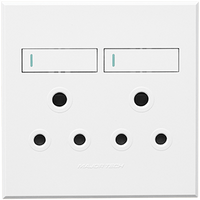 Major Tech Double RSA Socket WT (100mmx100mm)  3VW22