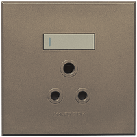 Major Tech Single RSA Socket TI/BZ (100mmx100mm)  3V21TB