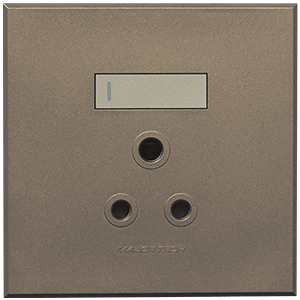 Major Tech Single RSA Socket TI/BZ (100mmx100mm)  3V21TB