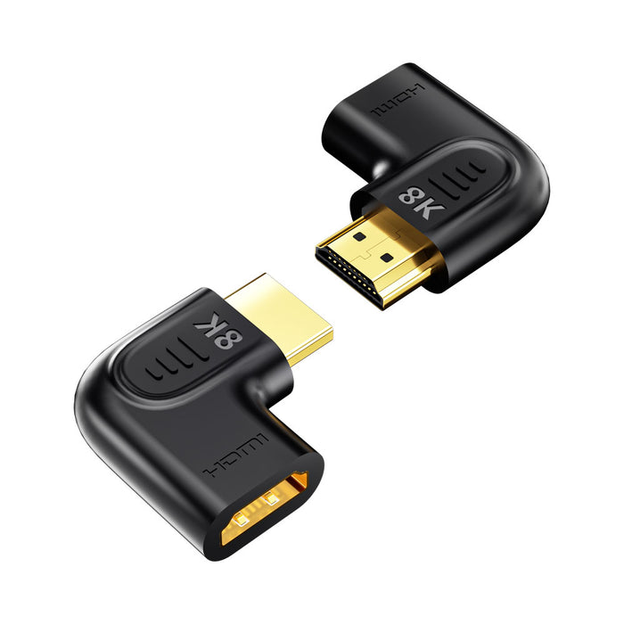 UNITEK A1047A 8K HDMI 2.1 90° AND 270° VERTICAL FLAT ANGLED ADAPTER KIT - ADA-HDMI-90DEG-A1047