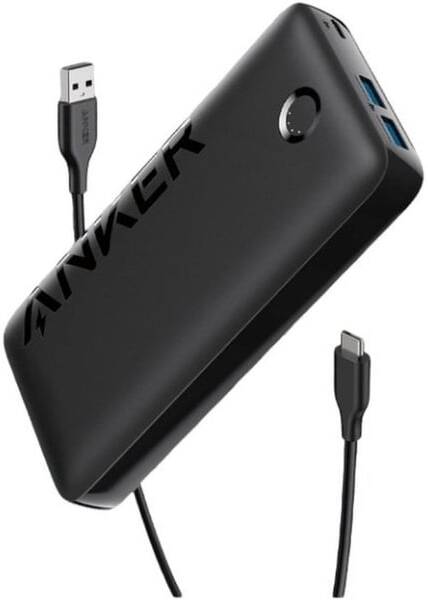 Anker 20000MAh 22.5W TypeC Cable Powerbank Black-A110EH11