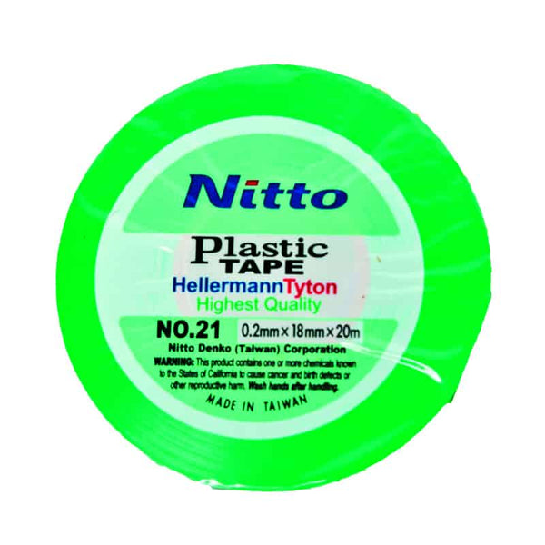 Insulation Tape Nitto .2 x 18mm x 20m Green