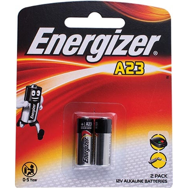 Energizer A23 Battery 12V Alkaline 2-Pack | Small Batteries for Remotes, Key Fobs, & Security Devices
