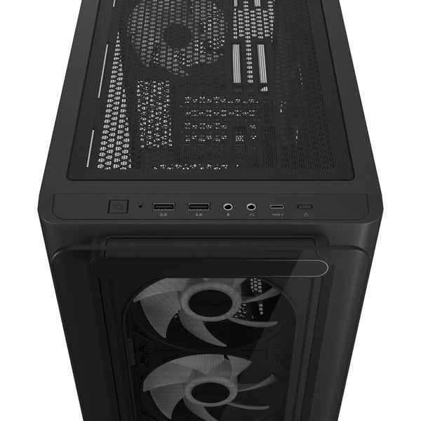 Asus A23 PLUS ARGB Micro-ATX Gaming Chassis - Black-A23PLUS-BK