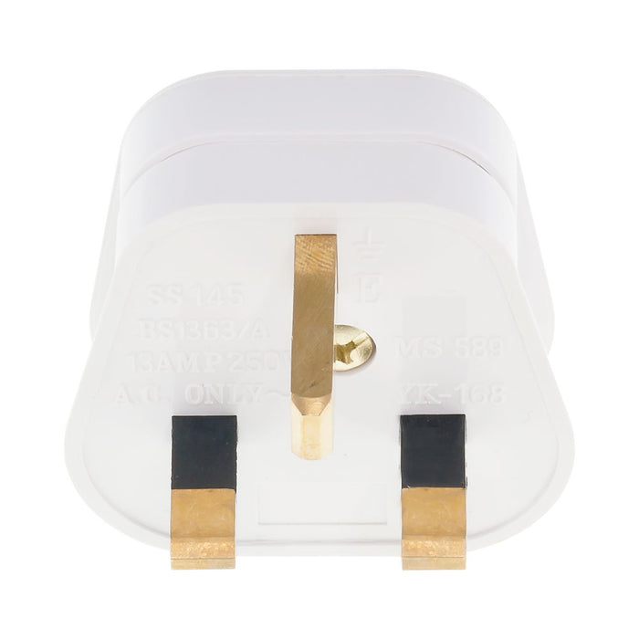 13 AMP BRITISH FUSED FLAT PIN PLUGTOP - PWR-B-PLUG