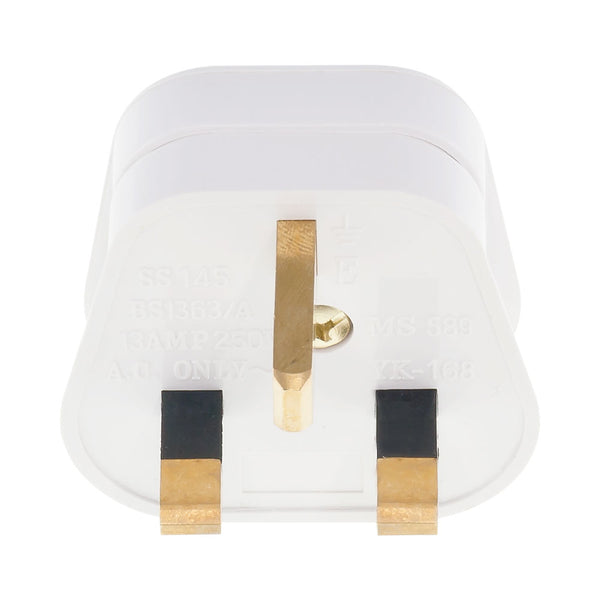 13 AMP BRITISH FUSED FLAT PIN PLUGTOP - PWR-B-PLUG