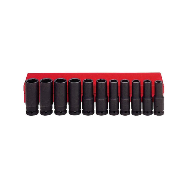 AmPro: 11Pc 1/2" Dr. Deep Air Impact Socket Set Metric -  A5606