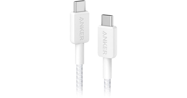 Anker 322 Type C to Type C Braided Cable 1.8m White-A81F6H21