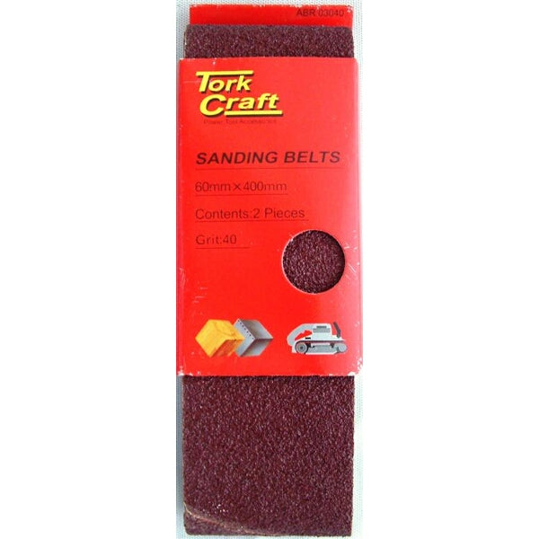 Tork Craft Sanding Belts 60x400mm Grit 40 Coarse, Power Tool Abrasive