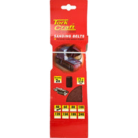 Tork Craft Sanding Belts 75x510mm - Assorted Grit (40-240) - Wood Metal Sanding Belts - 2 Pack