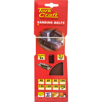 TorkCraft Sanding Belts 75x533mm 240 Grit 2-Pack: Wood, Metal, Plastic Sanding Power Tool Accessories