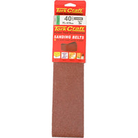 Tork Craft Sanding Belt, 75x610mm, 40 Grit, 2-Pack. Coarse Sandpaper for Wood & Metal Power Tools. Get Smooth Results!