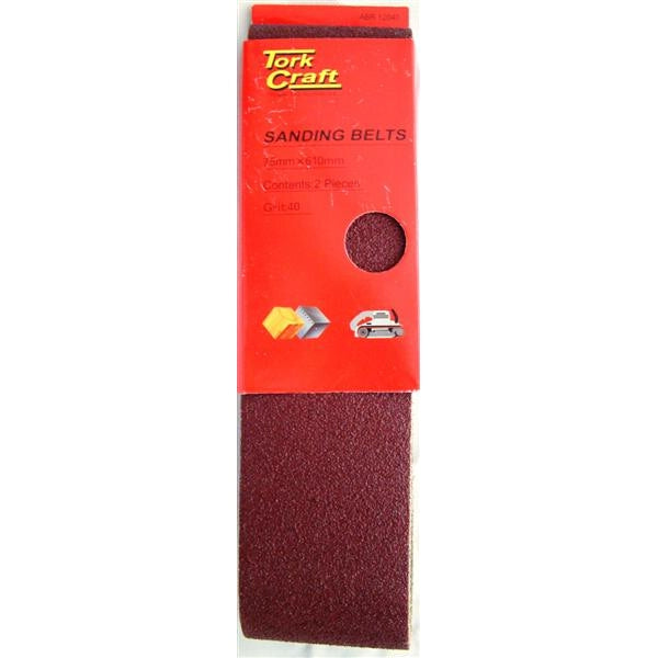 Tork Craft Sanding Belts 75x610mm 120 Grit 2 Pack for Wood Metal - Buy Online | Chavda