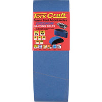 Tork Craft Zirconium Sanding Belt - 100x610mm, 80 Grit, 2 Pack. Power Tool Accessory for Woodworking & Metal Sanding