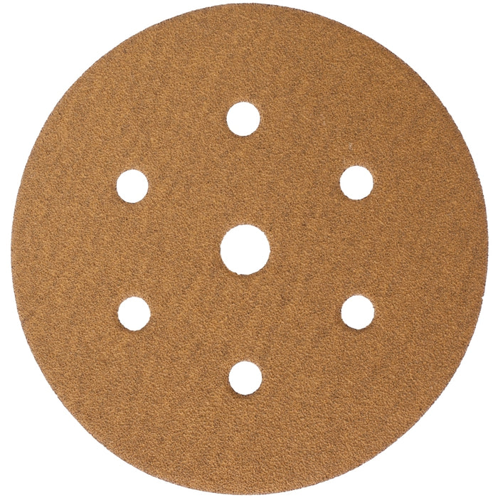 Tork Craft Gold Disc (50 Pieces) 100 Grit 150 Mm X 6+1 Holes Hook And Loop Abr94100