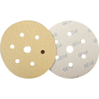 120 Grit Sanding Discs, 150mm Hook and Loop, 6+1 Hole Pattern - Premium Automotive Sandpaper