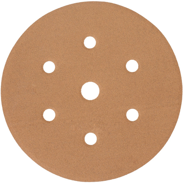 Tork Craft Gold Disc (50 Pieces) 180 Grit 150 Mm X 6+1 Holes Hook And Loop Abr94180