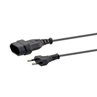 1M 2-PIN EURO PLUG TO 2-PIN EURO SOCKET - CAB-PWR-EURO-MF-1M