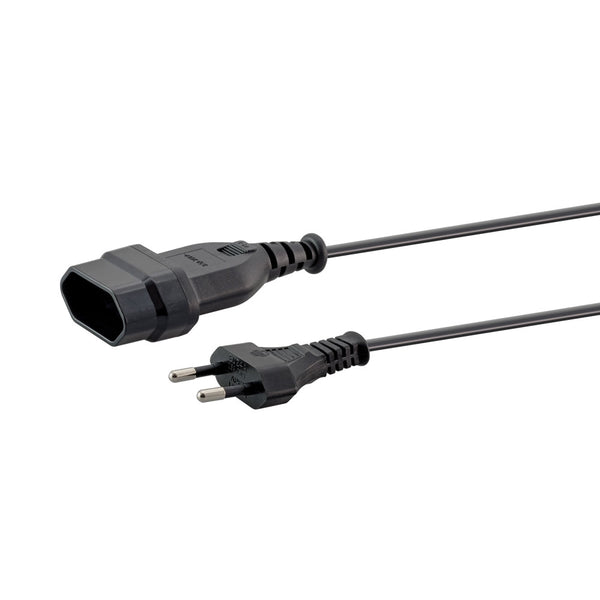 1M 2-PIN EURO PLUG TO 2-PIN EURO SOCKET - CAB-PWR-EURO-MF-1M
