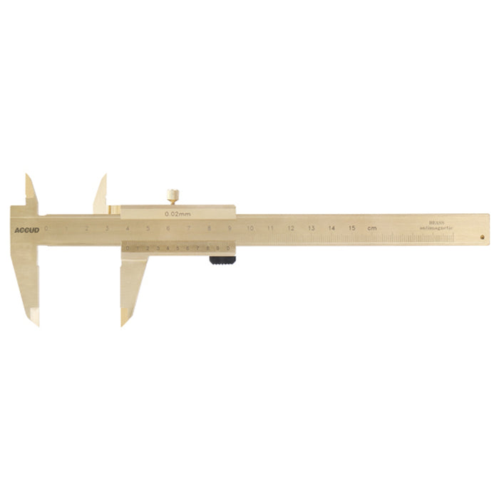 Accud Vernier Caliper 150 Mm 0.05 Mm Acc. 0.05 Grad Copper Non Magnetic Ac123 006 13