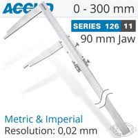 ACCUD Vernier Caliper 300mm - Precision Measurement Tool - 0.02mm Resolution