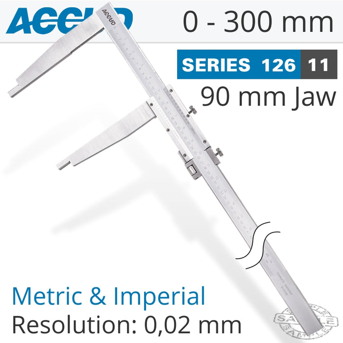 ACCUD Vernier Caliper 300mm - Precision Measurement Tool - 0.02mm Resolution