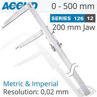 Accud Vernier Caliper 500mm Deep Jaw: Accurate Metric & Imperial Measurements