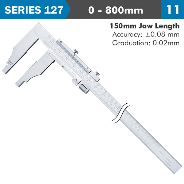Accud Vernier Caliper 800 Mm 0.08 Mm Acc. 150 Mm 0.02 Mm Grad S/Steel Ac127 032 11