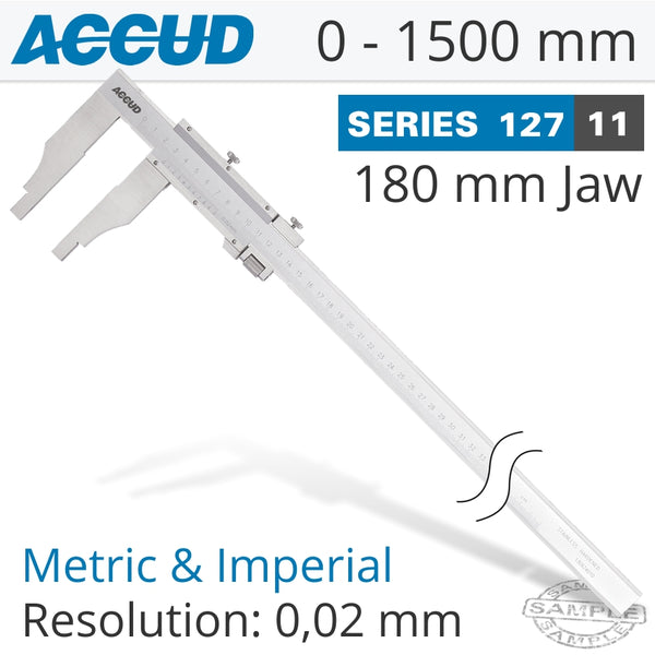 VERNIER CALIPER 1500MM 0.11MM ACC. 180MM 0.02MM GRAD S/STEEL