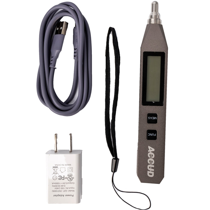 ACCUD Pen Type Vibration Tester Kit: Rechargeable Vibration Meter for Equipment Maintenance & Diagnostics. Includes Cable and Power Adapter.