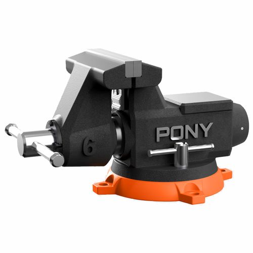 Pony Pony 150 Mm (6') Pro Heavy Duty Swivel Base Bench Vise Ac29160