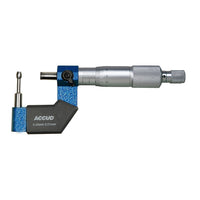 ACCUD Tube Micrometer 25mm, 0.01mm Graduation. Cylindrical Anvil Micrometer for Precise Wall Thickness Measurement.