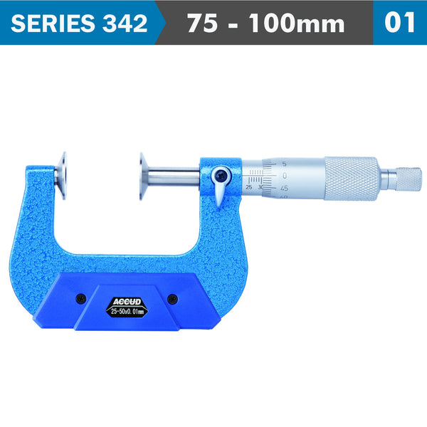 Accud Non Rotating Spindle Disk Micrometer 75 Ac342 004 01